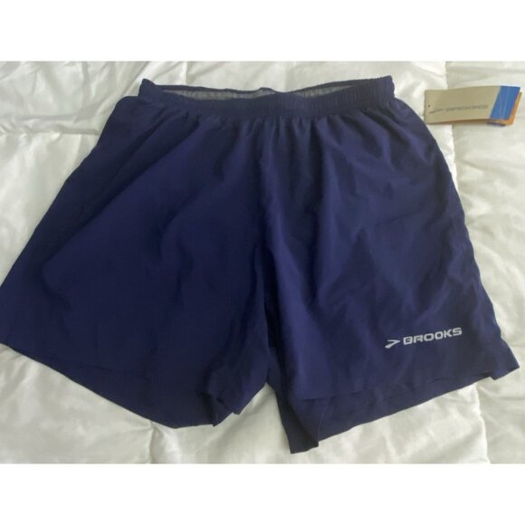Brooks NWT Mens Size Medium Admiral Equilibrium Rev Pacer Shorts Wicking - Picture 6 of 9